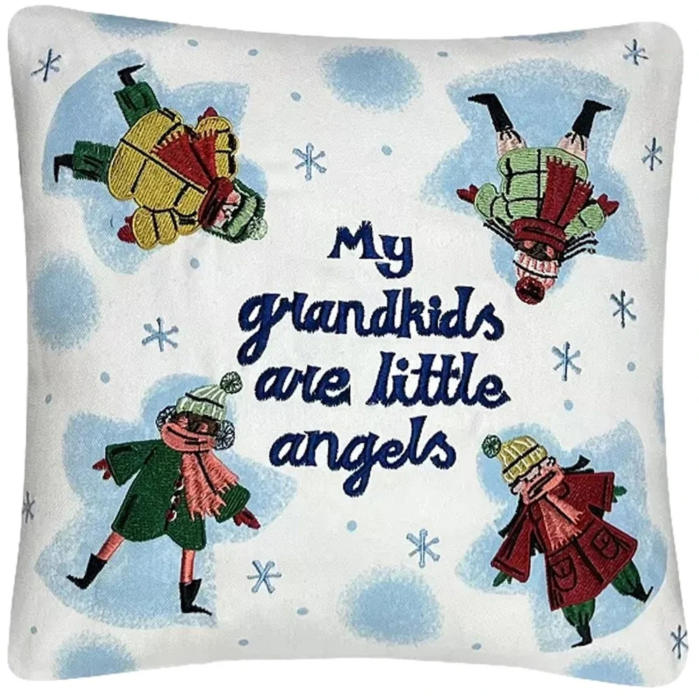 Angel Grandkids Mini Pillow 12x12 NWT